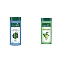 Biotique Bio Kelp Protein Shampoo for Falling Hair Intensive Hair Regrowth Treatment, 180ml & Biotique Bio Green Apple Fresh Daily Purifying Shampoo and Conditioner for Oily Scalp and Hair, 180m