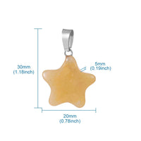 FASHEWELRY 50Pcs Star Stone Pendants Healing Crystal Quartz Chakra Gemstone Rock Charms Random Mixed for Necklace Jewelry Making Hole: 2x7mm 1-Mixed Color-Star-Random