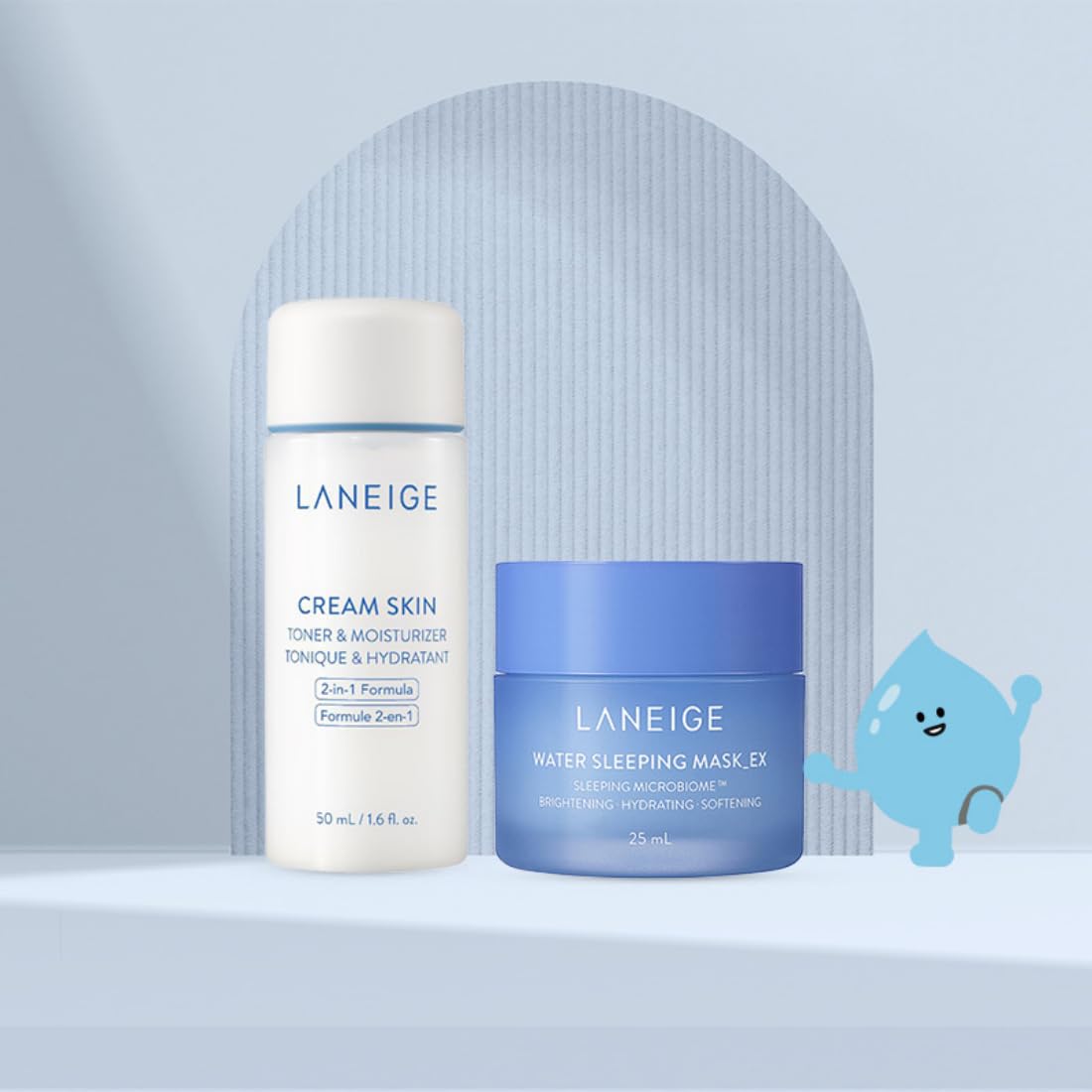 LANEIGE Cream Skin Refiner 50ML & LANEIGE WATER SLEEPING MASK_EX 25mL