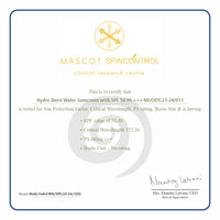 Moody Hydro Burst Water Sunscreen With Hyaluronic & SPF 50 PA ++++ UVA/B Protection | Brightening Sunscreen With No White Cast, Lightweight & Non Greasy | For Oily & Combination Skin | 50ml