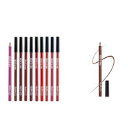 MARS Matte Lip Liner Set of 10 Multicolor (1.4g x 10) Matte Lip Liner | One Swipe Smooth Application | Long Lasting Lip Pencil (1.4gm) (13-CINNAMON ROLL)