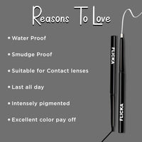 FLiCKA Breathtaking Eyes Kajal White & Texture To Tease Liquid Eyeliner Combo