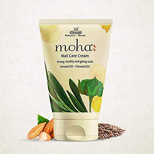 moha: Nail Care Cream For Cuticle Care, Nail Growth & Strength With Goodness of Almond Oil & Flaxseed Oil | Soft, Smooth, & Strong Lustrous Nails unisex- (100 g) Pack of 2