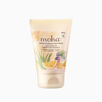 Moha: Herbal Radiance Face Mask For Nourished And Bright Skin - Reduces Dullness & Tanning - Ayurvedic Formula With No Paraben, No Sulphate, Mineral Oil & Artificial Colour - 100G (Pack Of 1)