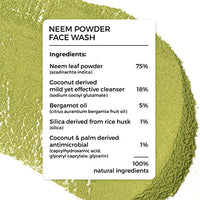 Brillare Neem Face Wash for Acne & Pimples, Rich with Bergamot for Clear Skin, 100% Natural Powder Facewash Fights with Acne-Causing Agents, Clear Skin from Dirt & Pollution, 30g