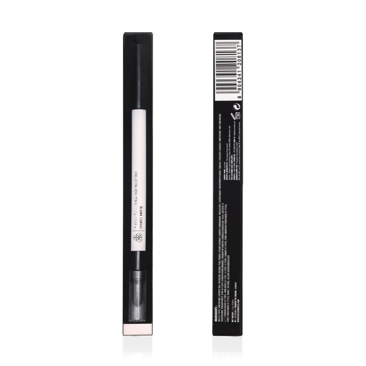 PAC Longlasting Kohl Pencil (Blank Canvas) | Intensely Pigmented White Kajal | Waterproof, Smudge-Proof & One Swipe Application | Only Kajal Pencil Trusted by Makeup Artists | 10G