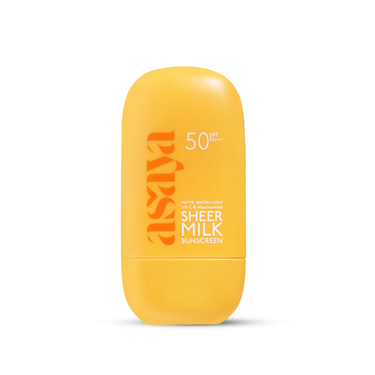 Asaya Sheer Milk Sunscreen SPF 50 PA++++ UVA + UVB | Lightweight Fluid Sunscreen with Niacinamide for Brightening & Barrier Support | Water Based for Acne skin | Matte & Quick Absorbing | For Acne-Prone, Oily or Combination Skin, 50 ml