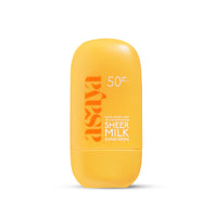 Asaya Sheer Milk Sunscreen SPF 50 PA++++ UVA + UVB | Lightweight Fluid Sunscreen with Niacinamide for Brightening & Barrier Support | Water Based for Acne skin | Matte & Quick Absorbing | For Acne-Prone, Oily or Combination Skin, 50 ml