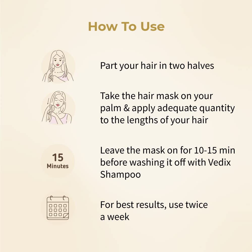 Vedix Hair Pack for Hair Growth with Onion + Methi Powder, Customized Ayurvedic Root Strengthening Hair Pack Powder, Hair Mask for Stronger Hair & Thicker Hair - 100gms