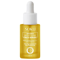 SOKU Advance Brightening Face Serum for Pigmentation & Dark Spot Removal | Alpha Arbutin, Green Tea, Oats & Papaya Extract | Glow Serum for Men & Women | Remove Blemishes, Acne Marks & Tanning - 30 ml