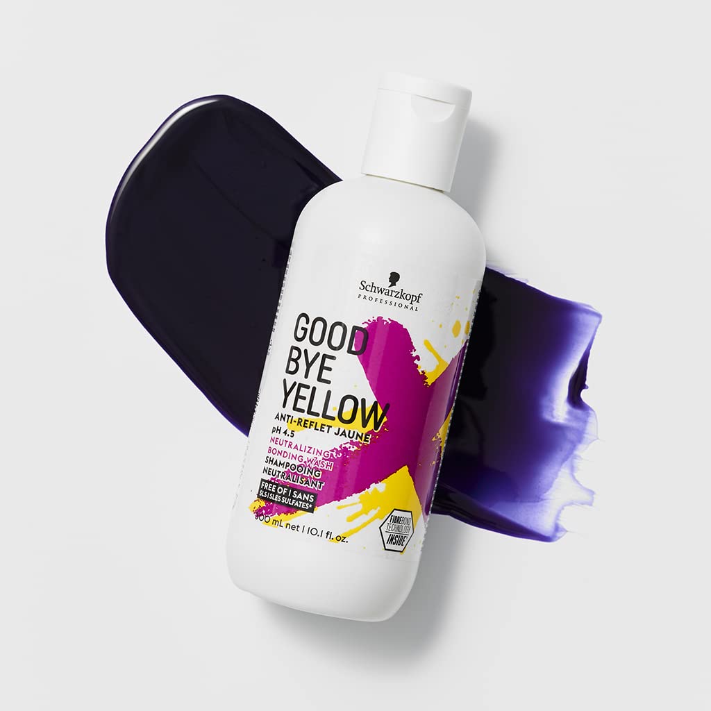 Schwarzkopf Professional Goodbye Yellow Neutralising & Anti-Yellow Sulfate Free Purple Shampoo | 300 Ml