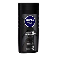 NIVEA Body Lotion for Very Dry Skin, Nourishing Body Milk with 2x Almond Oil, 200 ml & NIVEA Men Body Wash, Deep Impact, 3 in 1 Shower Gel for Body, Face & Hair, with Microfine Clay, 250 ml