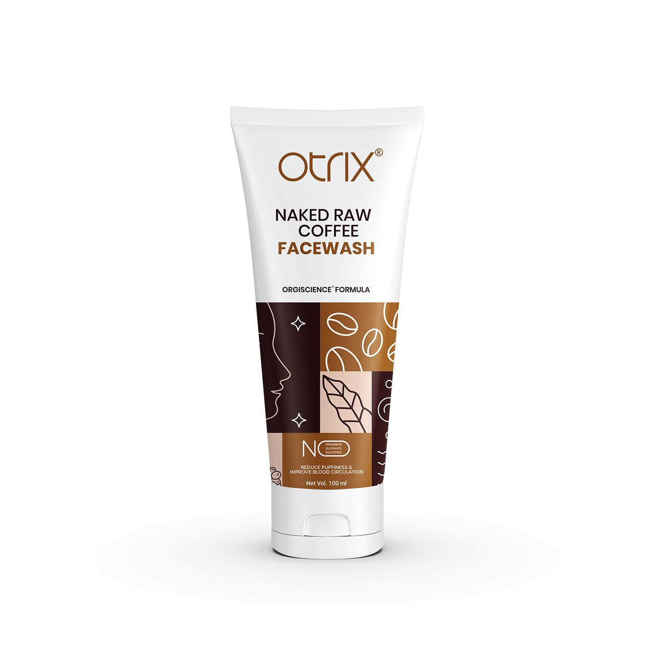 Otrix Naked Raw Coffee Face Wash –| Raw Coffee + Catechins | Exfoliating Cleanser to Revitalize & Nourish Dull Skin – For Men & Women – 100ml