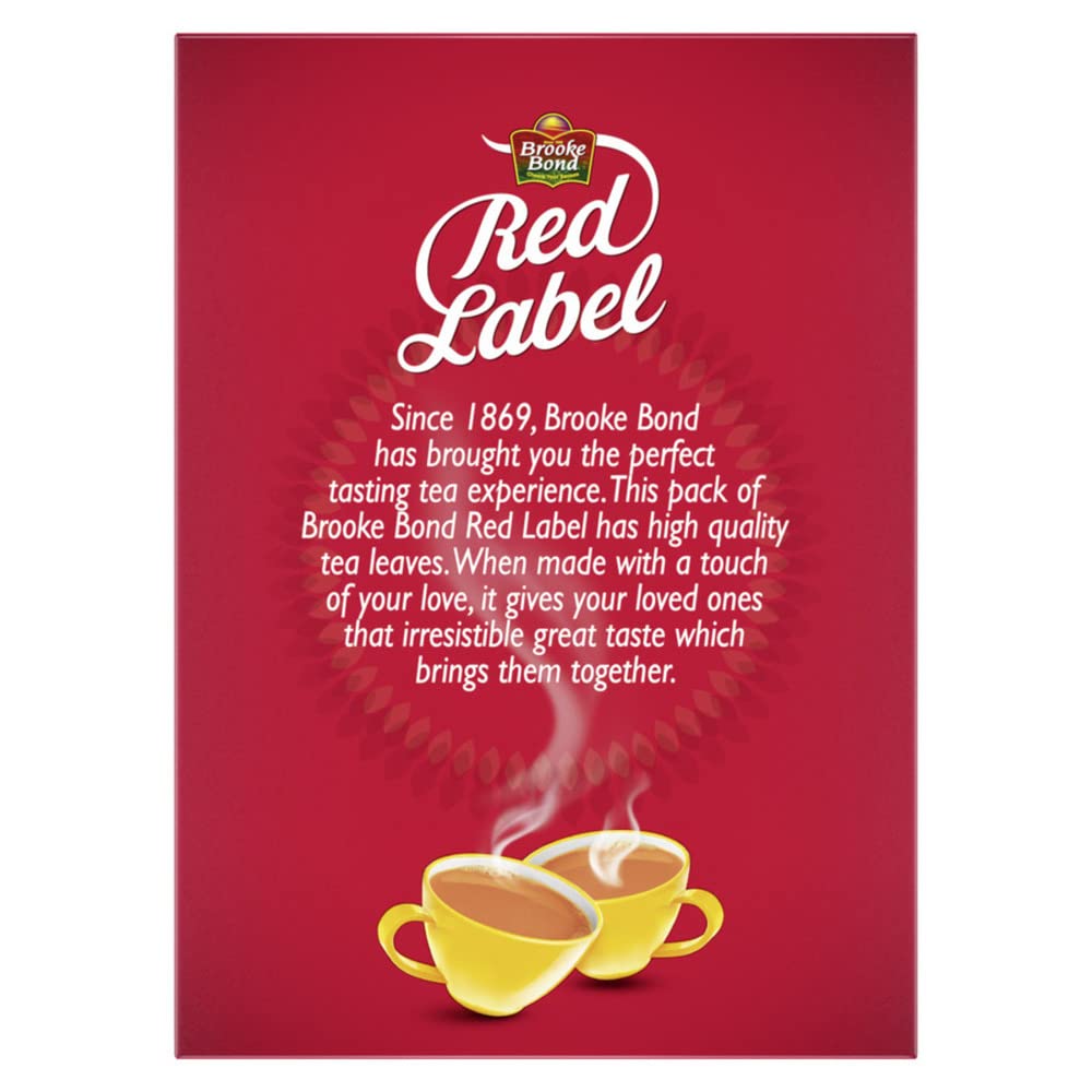 Red Label Brooke Bond Tea Leaf,1 Kg,Ginger Tea,Basil,Cardamom,Ginger
