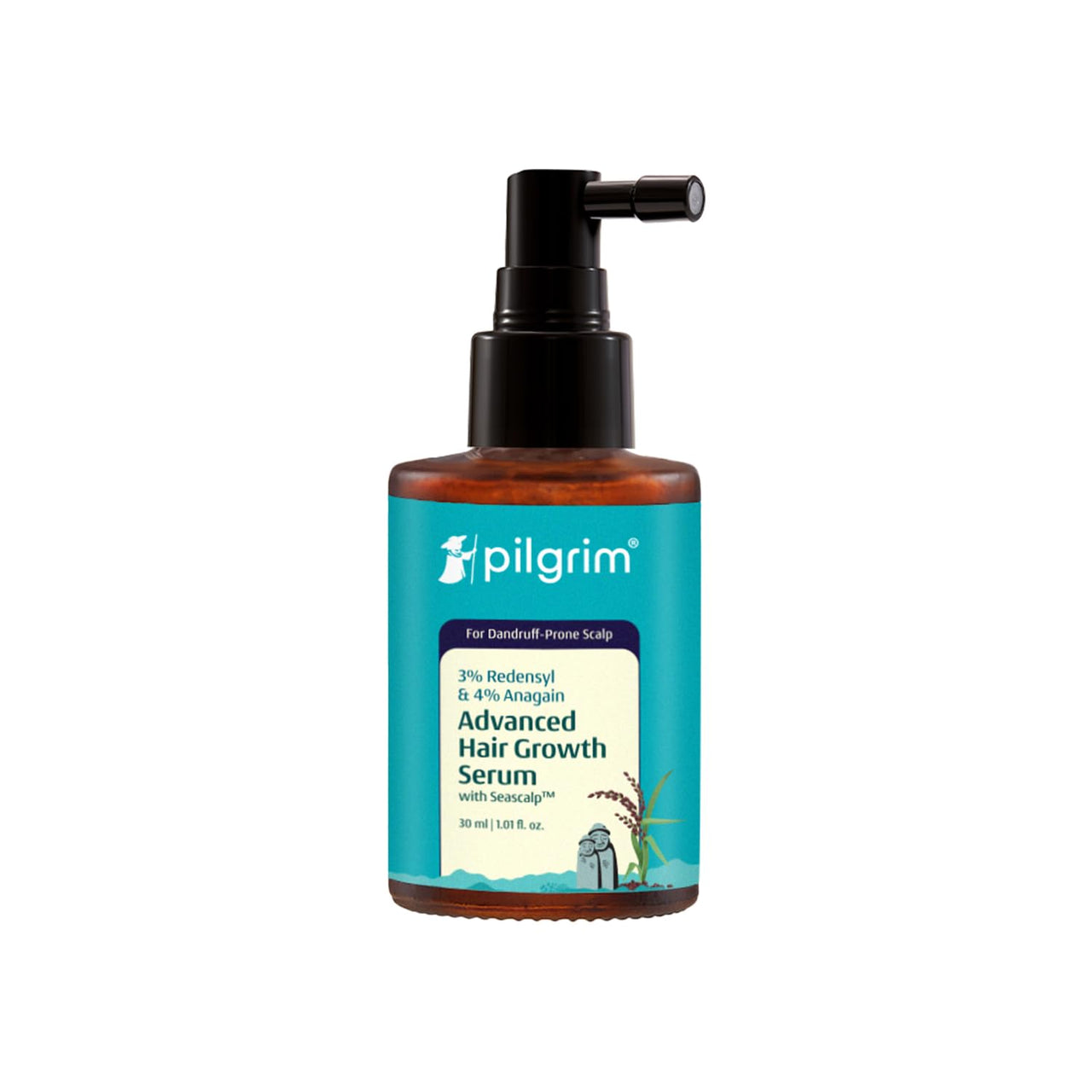 Pilgrim 3% Redensyl & 4% Anagain ADVANCED HAIR GROWTH SERUM (30 ml) For Dandruff-Prone Scalp | Controls Dandruffs, Hair Fall, Stimulates Hair Growth, Increase Hair Density | For All Men & Women
