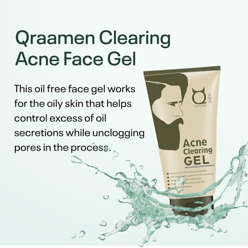 Qraa Men Qraa Acne Therapy Set- Pack Of Acne and Pimples Clearing Face Wash 100ml and Acne Gel 50ml, 100 ml (Pack of 2)