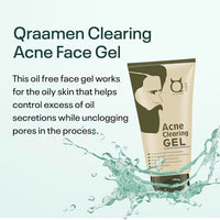 Qraa Men Qraa Acne Therapy Set- Pack Of Acne and Pimples Clearing Face Wash 100ml and Acne Gel 50ml, 100 ml (Pack of 2)