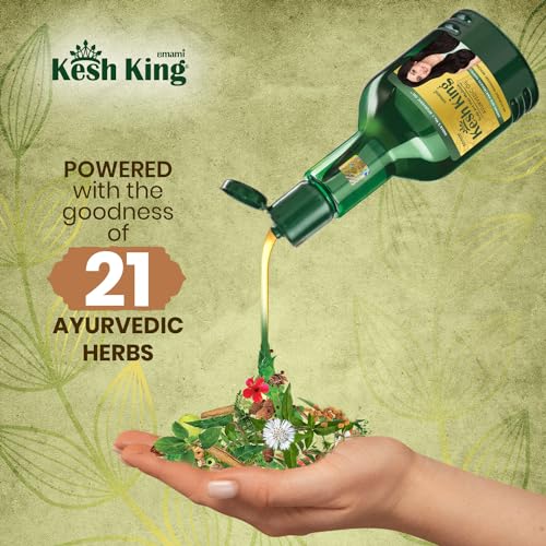 Kesh King Ayurvedic Oil for Hair Fall Control | Reduces Hairfall and Supports New Hair Growth | 21 Ayurvedic Herbs | 300ml