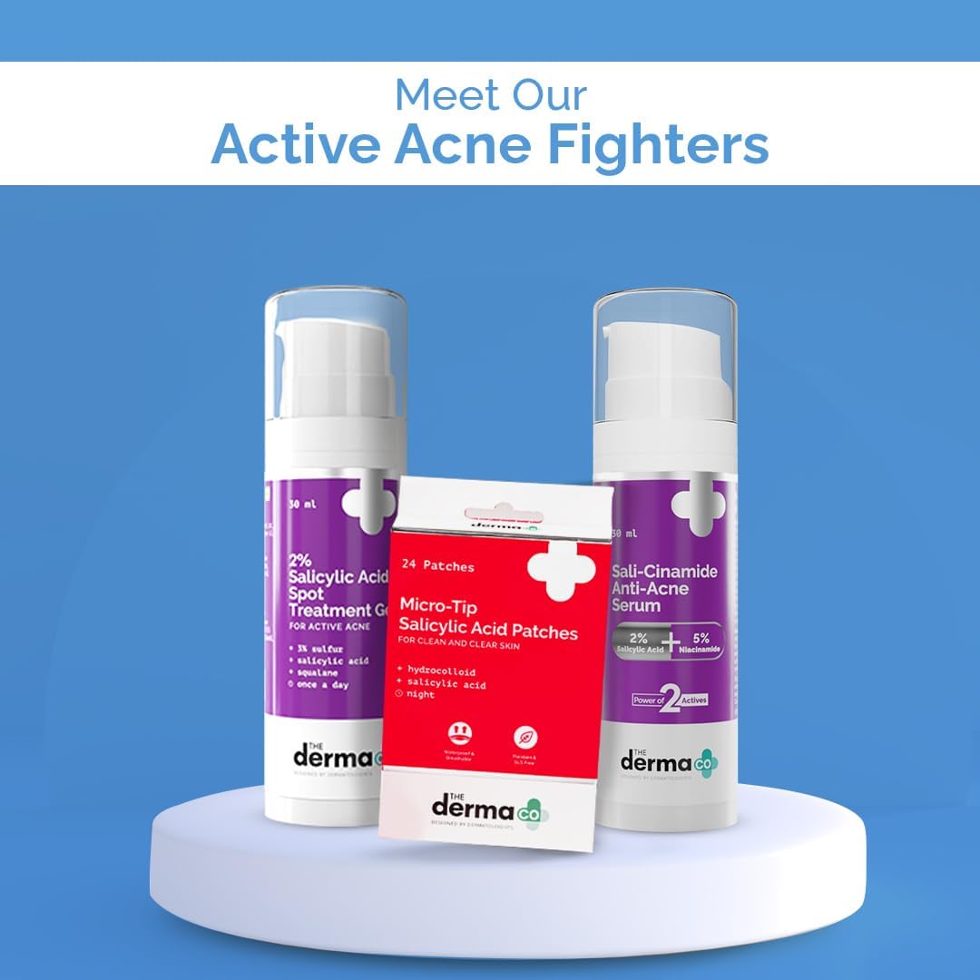 The Derma Co 2% Sali-Cinamide Anti-Acne Face Wash | With 2% Salicylic Acid & 2% Niacinamide | Treats Active Acne & Fades Marks I For Oily & Combination Skin | Power of 2 Actives | For Men & Women | 150 ml x 2