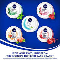 NIVEA Soft Light Moisturizer 200ml | Peppy Pomegranate | For Face, Hand & Body, Instant Hydration | Non-Greasy Cream | With Vitamin E & Jojoba Oil | All Skin Types