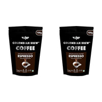 Colombian Brew Arabica Espresso Filter Coffee Powder, Roast & Ground Strong, 100g (Pack of 2)