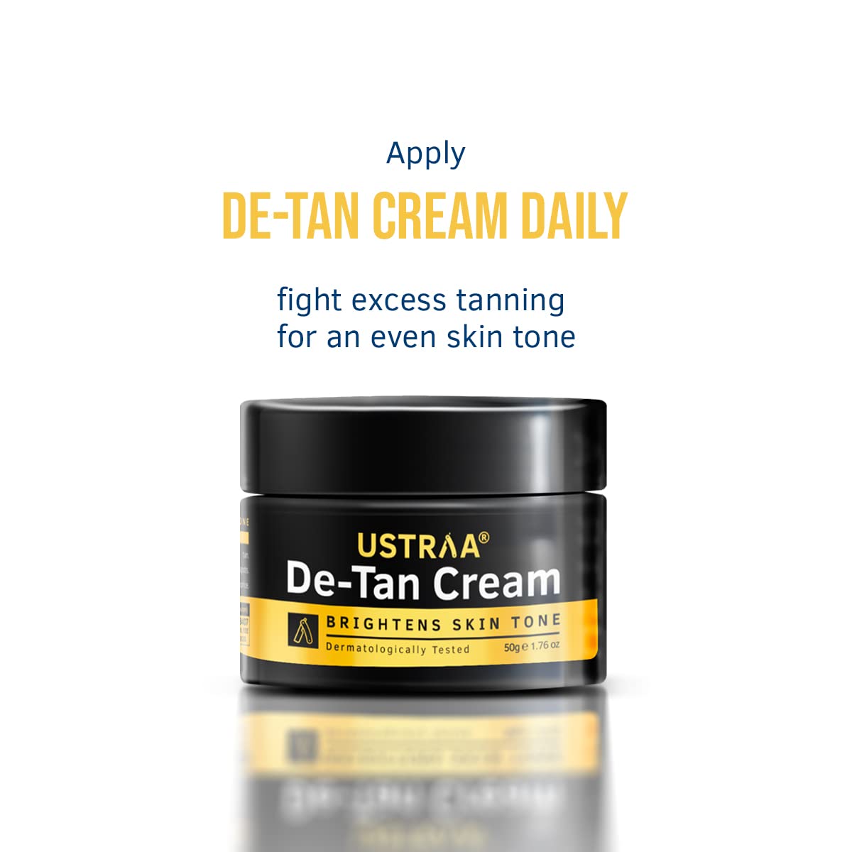 Ustraa Total De-Tan Kit - De-Tan Face Cream, 50gm - Effective Tan Removal | & De-Tan Face Scrub - With Walnut Granules, 100gm- Helps in Tan Removal & Even Skin Tone | For All Skin Types | No SLS