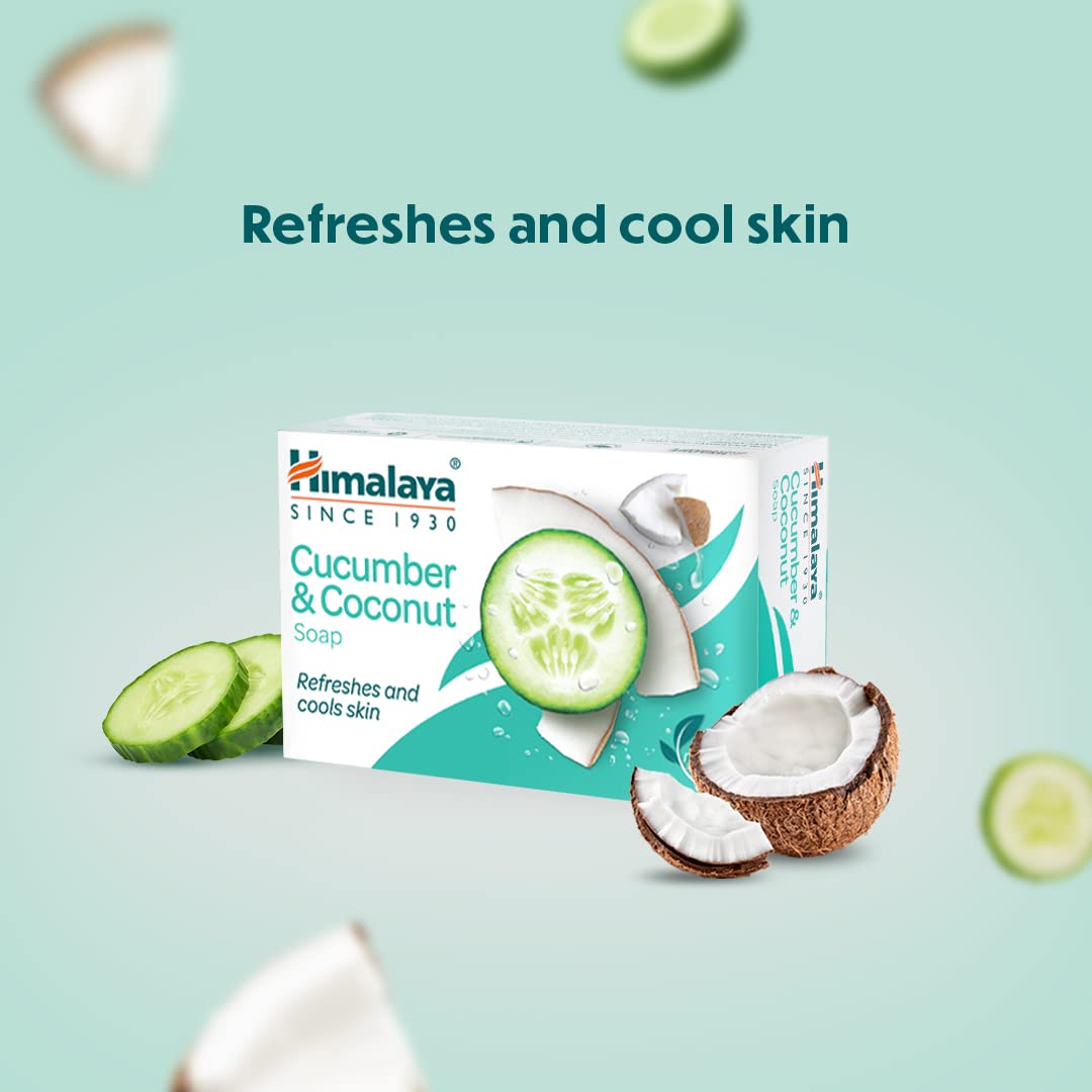 Himalaya Herbals Cucumber and Coconut Soap, 125g (Pack of 6)