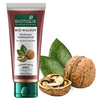 Biotique Bio Papaya Revitalizing Tan-Removal Scrub, 100g & Walnut Purifying & Polishing Scrub, 100g