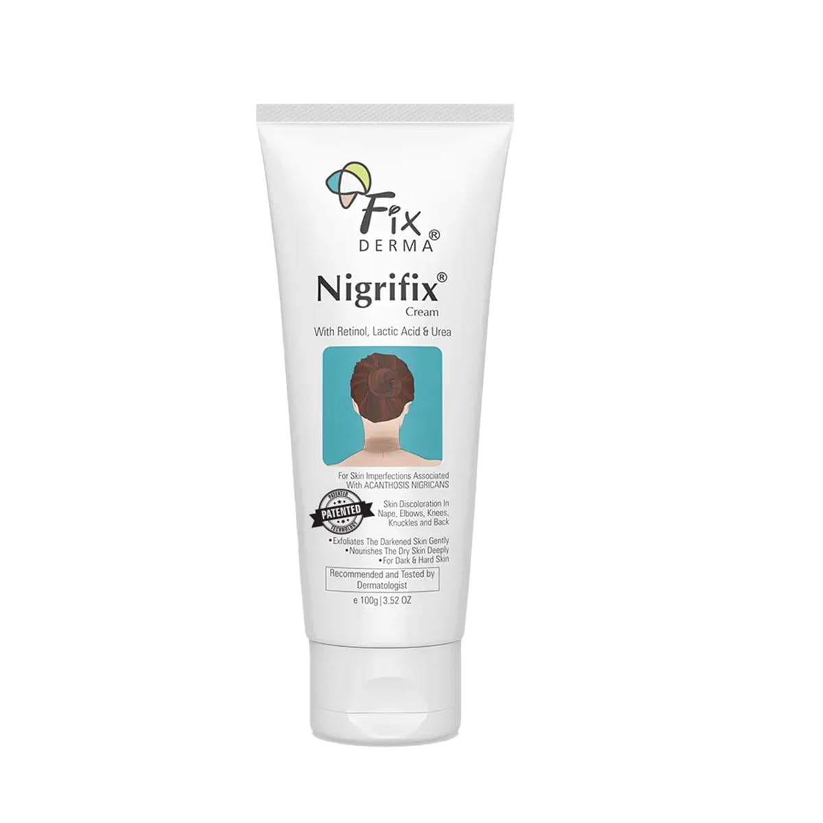 Fixderma Nigrifix Cream for Acanthosis Nigricans with Lactic Acid For Body Parts like Neck, Ankles, Knuckles, Armpits, Thighs & Elbows | Exfoliant 100 g (Pack of 2)