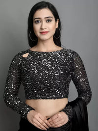 Regolith Designer Sarees for Women 's  Georgette ready to wear sarees for women With Fancy Saree Blouse Piece