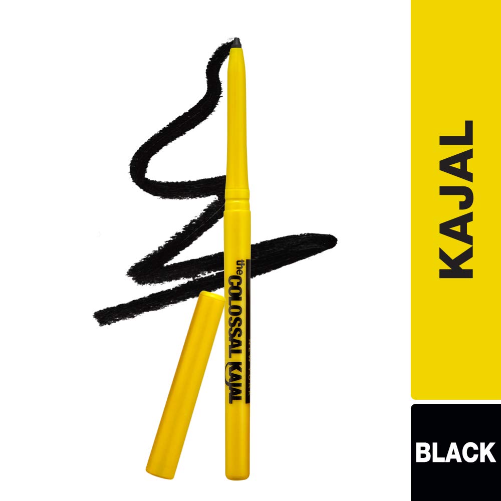 Maybelline New York Colossal Kajal, Black, 0.35g & Maybelline New York Color Sensational Creamy Matte Lipstick, 695 Divine Wine, 3.9g