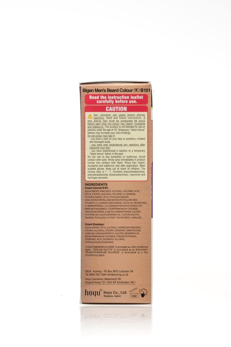 Bigen Mens Beard Colour Natural Black B101