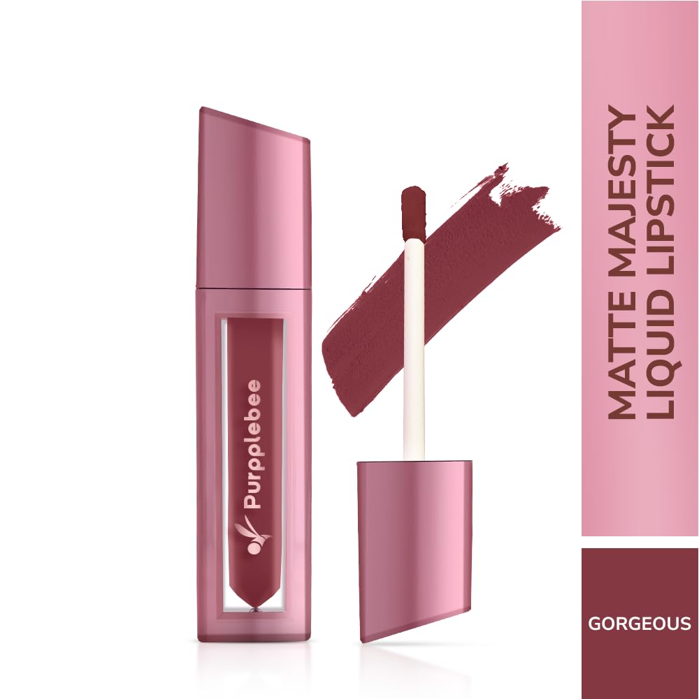 MATTE Majesty Liquid Lipstick Smudged Proof Long Lasting Highly Pigmented Water Proof Matte Liquid Lipstick (Gorgeous)