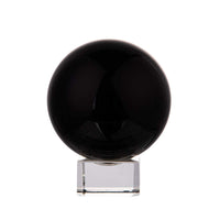 LONGWIN 40mm(1.6 inch) Solid Mini Fengshui Crystal Ball Healing Crystals(Black) Black