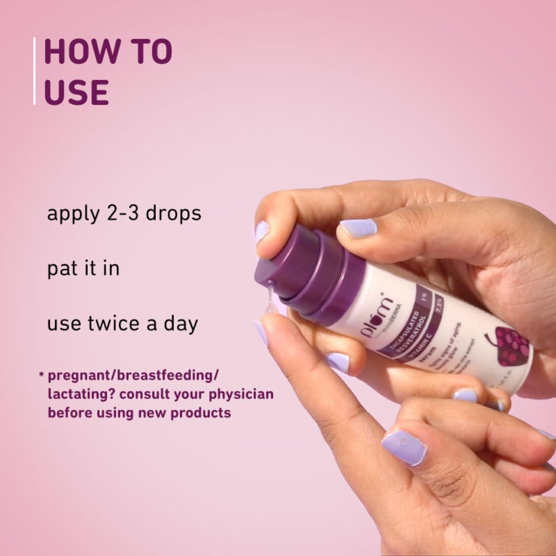 Plum 1% Encapsulated Resveratrol & 7.5% Vitamin C Face Serum | Fights Signs of Ageing | Boosts Collagen Production | Enhances Glow | Lightweight & Quick-absorbing | 100% Vegan | 30 ml