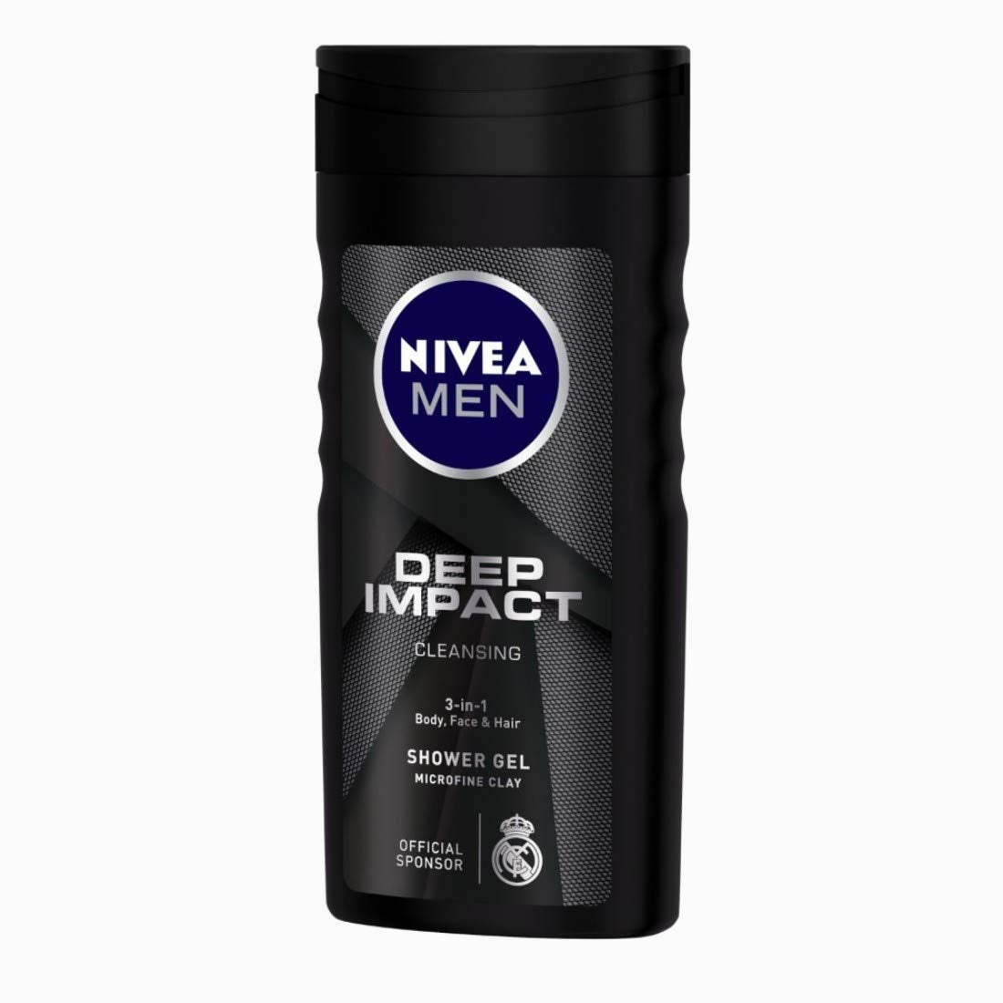NIVEA Men Pure Impact Shower Gel, 500ml, Hair, Face & Body Wash And NIVEA Men Shower Gel, Deep Impact Cleansing Body Wash, Men, 250ml