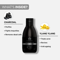 The Man Company Activated Charcoal Face Wash for Men - 100ml | Exfoliating & Brightening Face Wash | Enriched with Ylang Ylang & Argan Essential Oils | Anti Pollution, Acne Oil Control | Deep Cleansing | Blackheads Removal