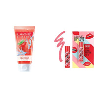 Lakmé Blush & Glow Gel Face Wash, Strawberry Blast, 100G And Lip Love Chapstick, Spf15, Cherry, 4.5 G