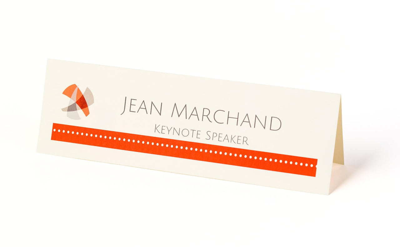 Avery Printable Large Tent Cards, 3.5" x 11", Ivory with Embossed Border, 50 Blank Place Cards for Laser or Inkjet Printers (05915)