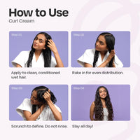 Manetain Curl Cream 100ml for Curly & Wavy Hair | Hydrating, Frizz Control, Curl Definition & Soft Hold | Sulfate-Free, Paraben-Free, Vegan Hair Cream