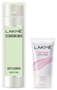 Lakmé Lumi Cream, 30 Gm & Lakmé Gentle & Soft Deep Pore Cleanser, With Avocado, Removes Makeup And Impurities, Cleansing Milk For Soft And Glowing Skin, 120 Ml