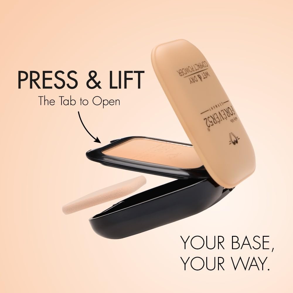 Forever52 Daily Life Dual Wet and Dry Compact + Makeup Setting Powder (Sand - 005,12g)|Matte Finish|Lightweight|Long Lasting|Enriched With Vitamin E|Vegan, Beige