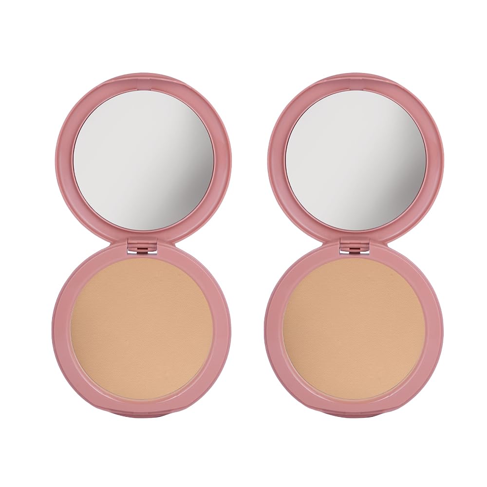 Dazller Classique Compact Powder, 9g - (Pack of 2), 8008 Coffee, Velvety Natural Finish, Oil-Control, Sebum Absorption Formula, No-makeup look, Emollient-rich