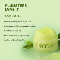 Plum Green Tea Renewed Clarity Night Gel | Normal, Oily, Acne-Prone, Combination Skin | Night Cream For Women | Overnight Repair | 100% Vegan | Paraben Free | 50ml