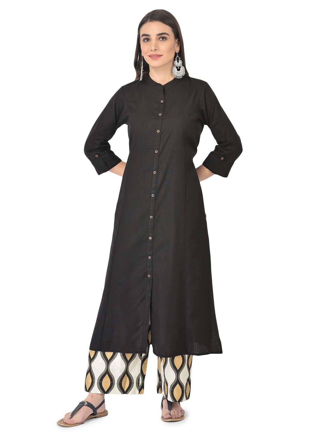 Pistaa's  Women's  Cotton Solid Readymade Salwar Suit Set
