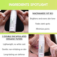 Cos-IQ Oil Control & Anti-Acne 10% Niacinamide Face Serum with Sunscreen Spf 50 | UVA/UVB & Blue Light Protection | Serum Spf 50++++ For All Skin Types | No White Cast | 60ml