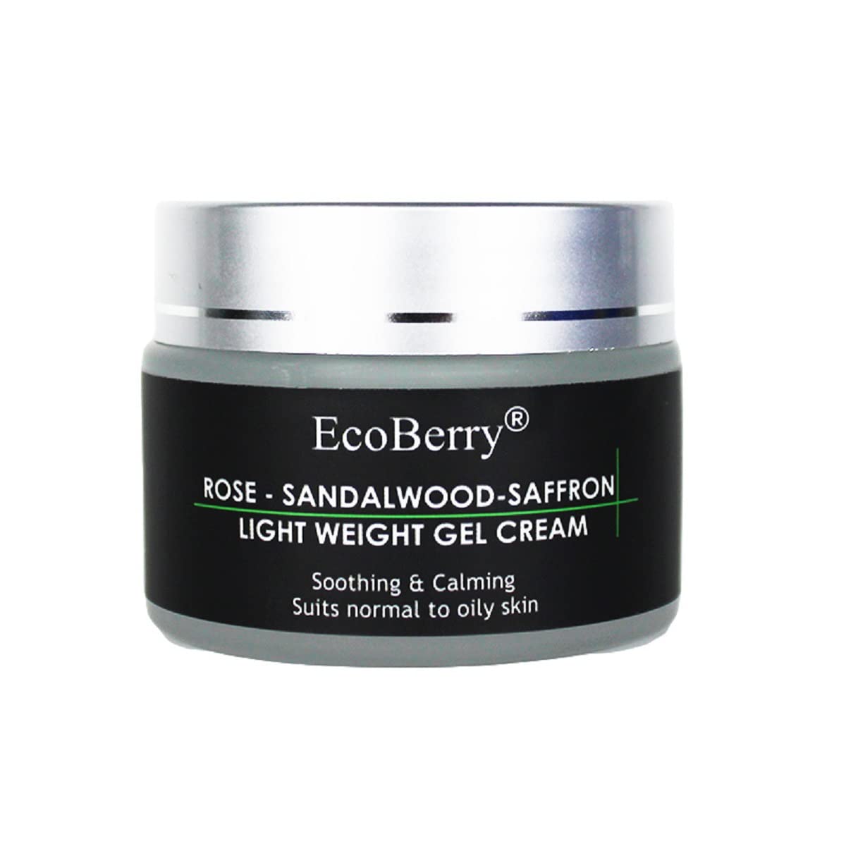 EcoBerry Rose Sandalwood Saffron Light Weight Gel Cream | Calming & Soothing Skin, Provides Hydration, Organic, Natural, Non Comedogenic, Paraben Free, Chemical Free, Cruelty Free, Mineral Oil Free, Preservative Free, Vegan