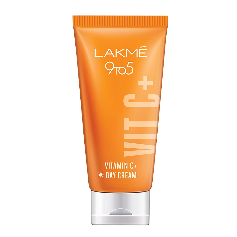 Lakmé 9To5 Vitamin C+ Day Cream with 98% Pure Vitamin C complex, 50g & Lakmé Cushion Matte Lipstick Burgundy Bloom, Long Lasting Comfortable Velvet Matte Finish - Waterproof, 4.5g