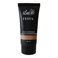 Iba Festa PRO Coverage Matte Foundation - 03 Natural, 30ml | Long Lasting | Lightweight | Oil Free & Matte Finish | 100% Natural Vegan & Cruelty-Free