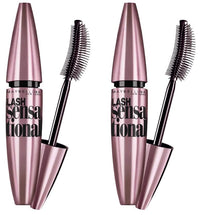 Maybelline New York Mascara, No-clumping, Fanning Brush, Waterproof, Lash Sensational, Black, 9ml (Pack of 2)